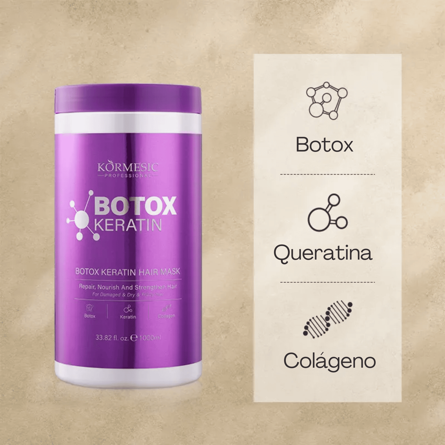 Botox Keratin™: Intensivo Raparador para Cabellos Severamente Dañados