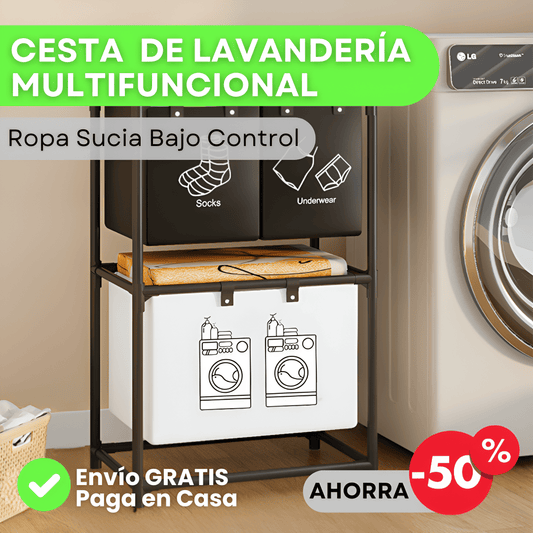 Cesta de Lavandería Multifuncional: Ropa Sucio Bajo Control